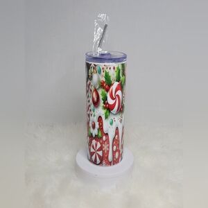 Holiday Candy 20oz Tumbler With Lid and Straw